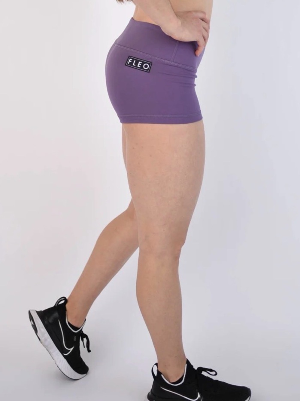 FLEO Women's High-Rise Orchid Mist Performance Shorts Athletic Small